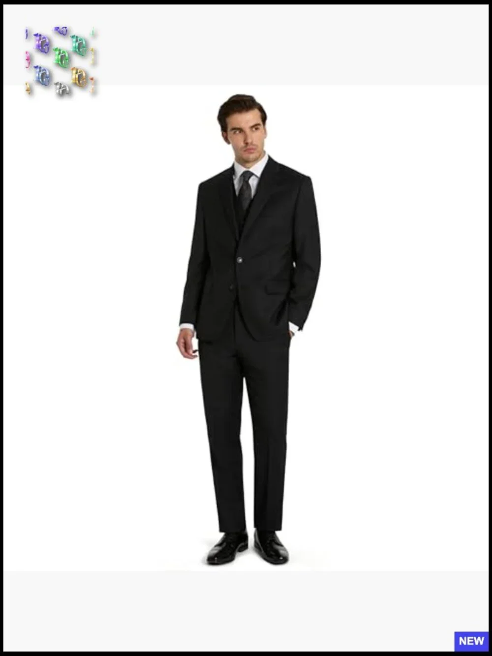 Classic Fit Suit Separates Three Piece Blazer Vest Pants Formal Elegant Tailored